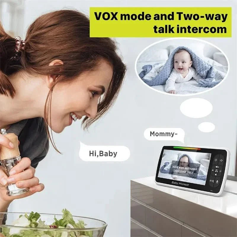 Nightrix – 5-inch video baby monitor with pan, tilt, and zoom camera
