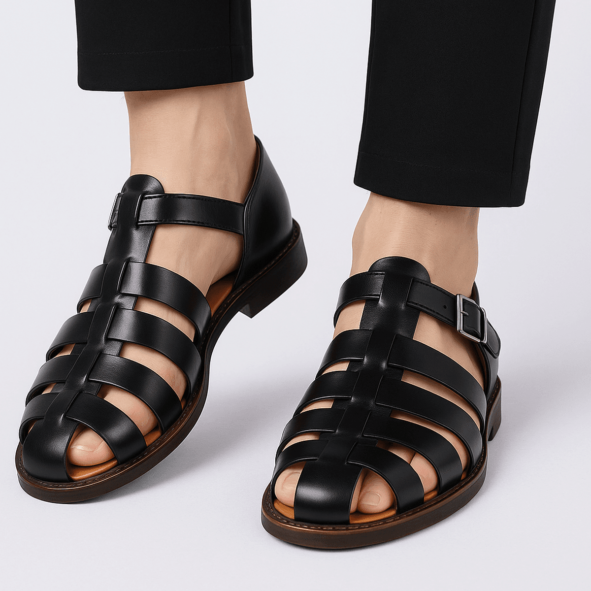 NOMADIC – Men’s Classic Casual Sandals with Closed Woven Comfort