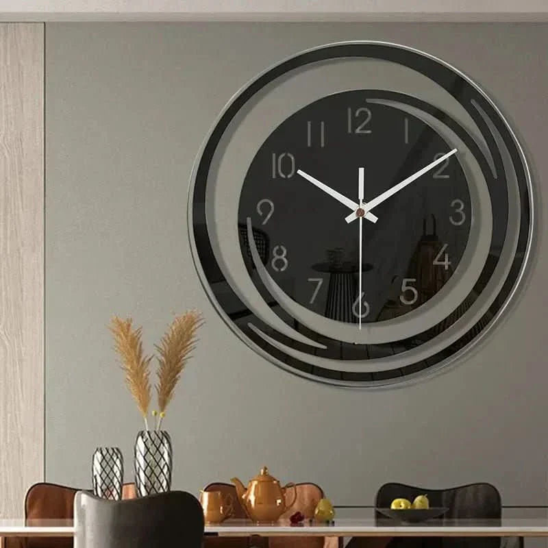 NordicTime Acrylic Wall Clock – Silent 3D Geometric Design for Modern Homes