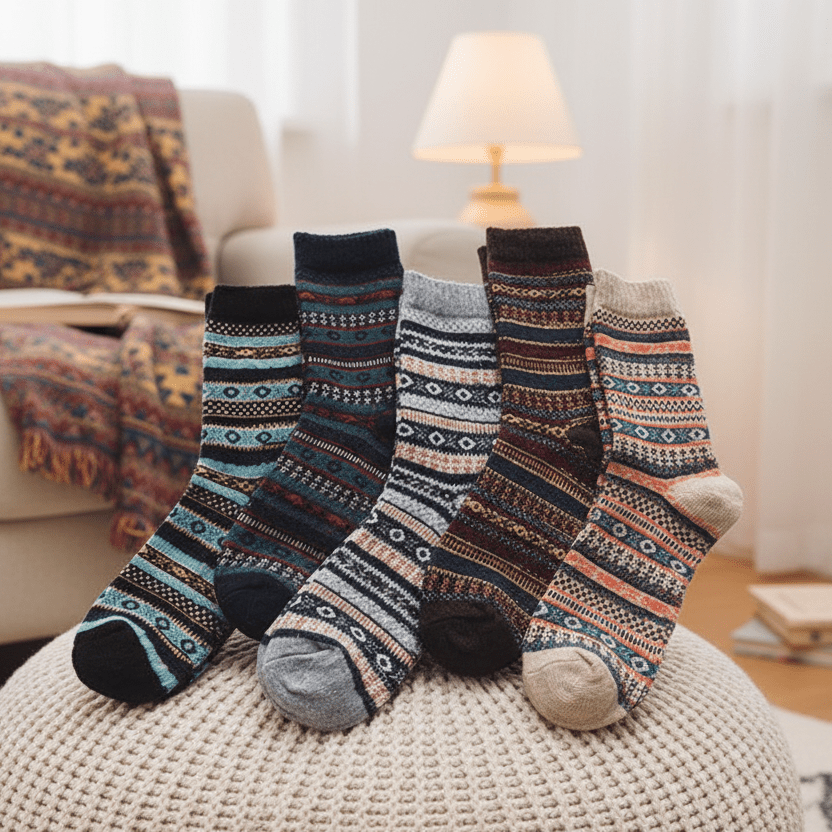 NORDTHREAD – Unisex Wool & Cotton Blend with Scandinavian Patterns