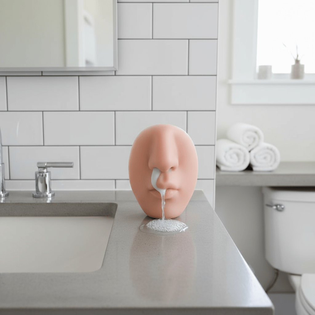 NOSEFOAM – Nose-Shaped Wall-Mounted Soap Dispenser for Home Decor