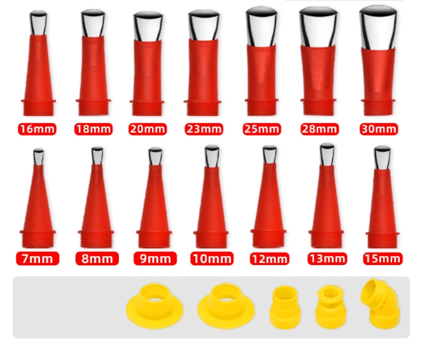 NOZZLEX – Anti-Drip Caulking Nozzle Tool Set for Clean Seals