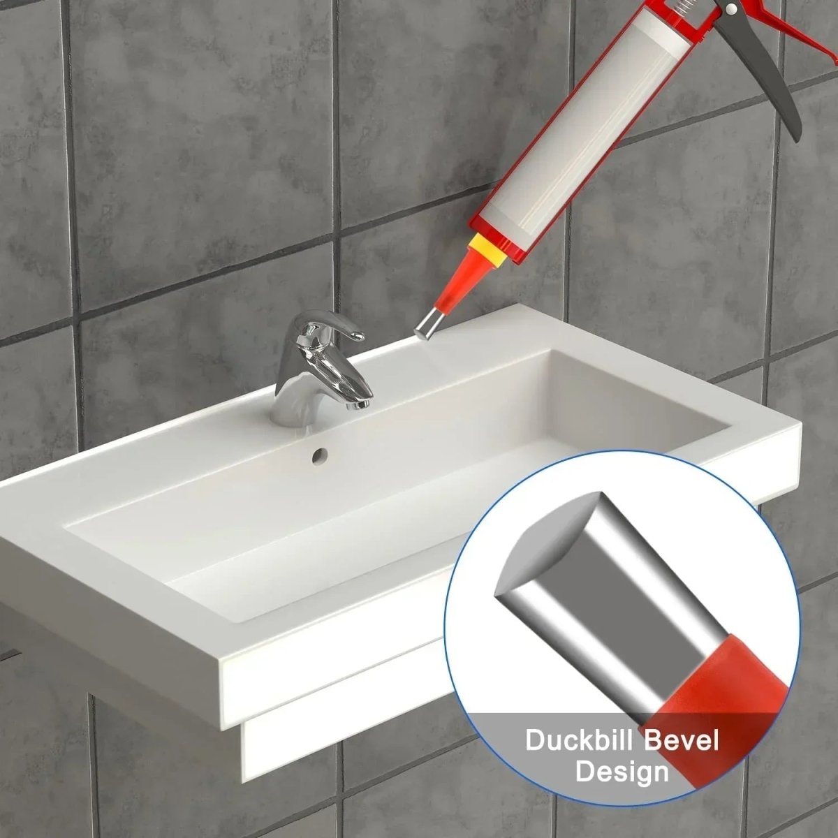 NOZZLEX – Anti-Drip Caulking Nozzle Tool Set for Clean Seals