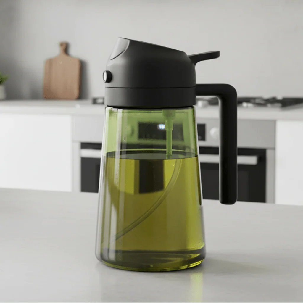NUTRIMIST – Healthy Cooking Oil Sprayer with Dark Glass Design