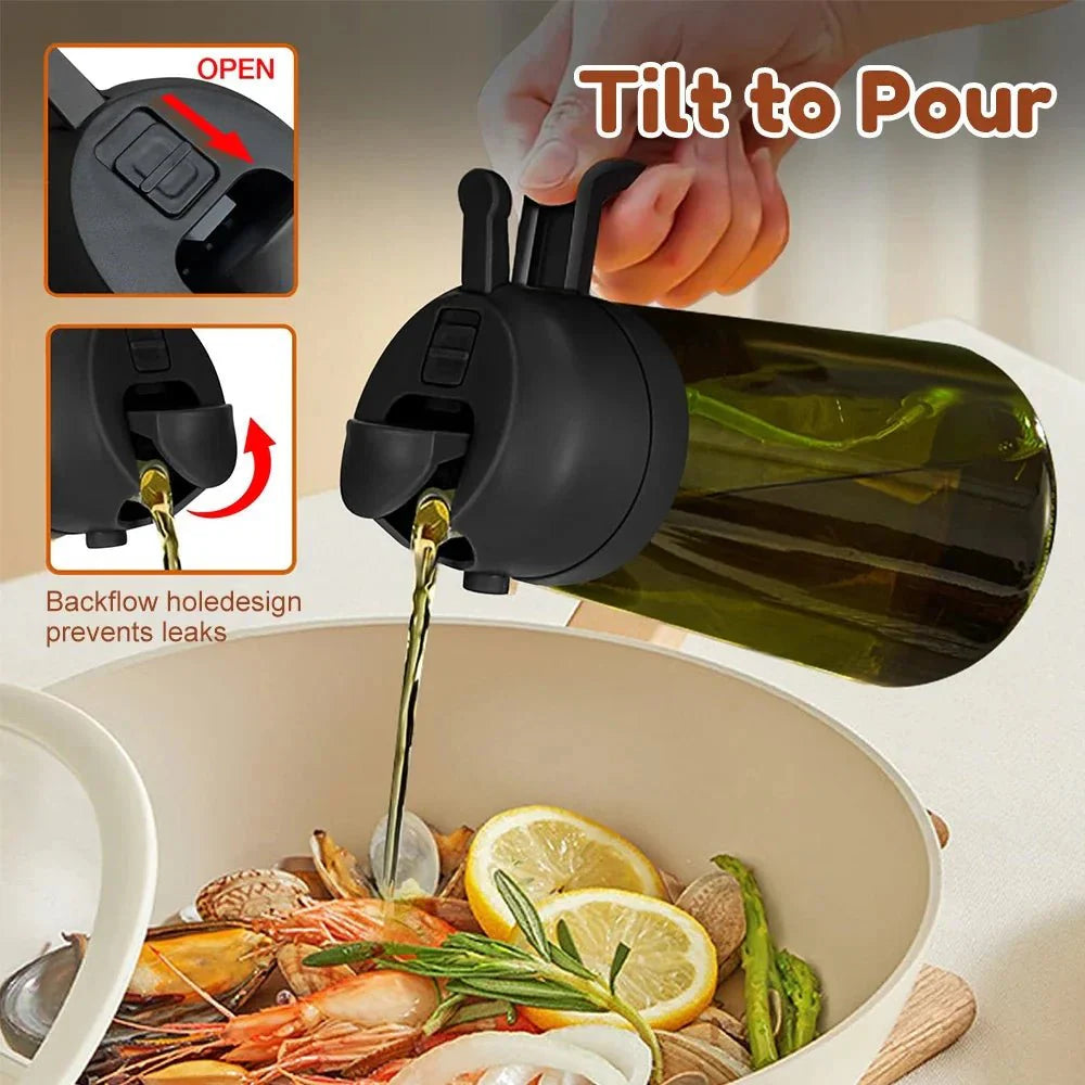 NUTRIMIST – Healthy Cooking Oil Sprayer with Dark Glass Design