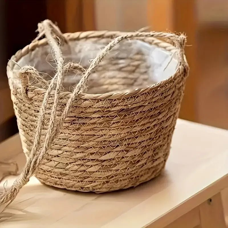 ORCHIDORA – Rustic Handwoven Twine Macrame Hanging Planter for Orchid Display