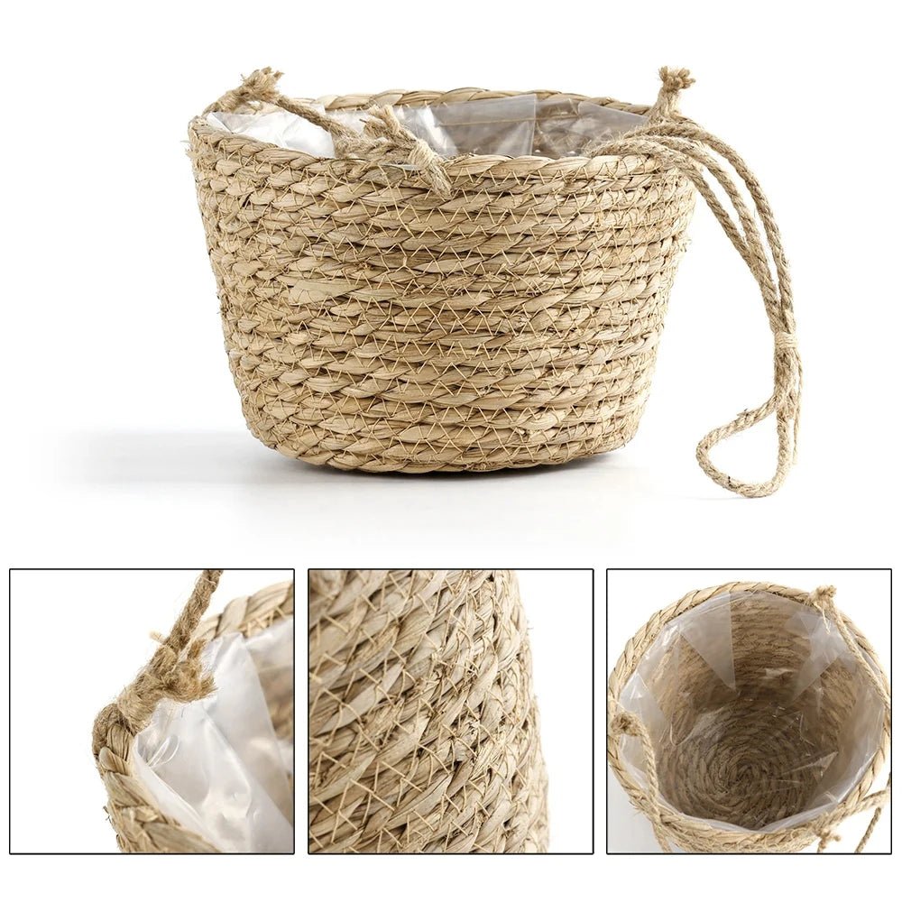 ORCHIDORA – Rustic Handwoven Twine Macrame Hanging Planter for Orchid Display