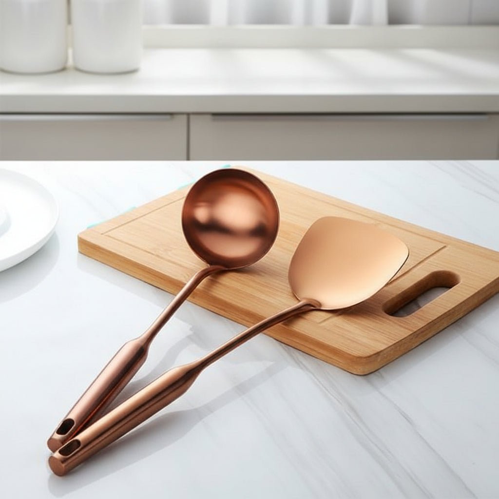 PANZEN – Stainless Steel Turner & Ladle Tools for Smooth Cooking Flow
