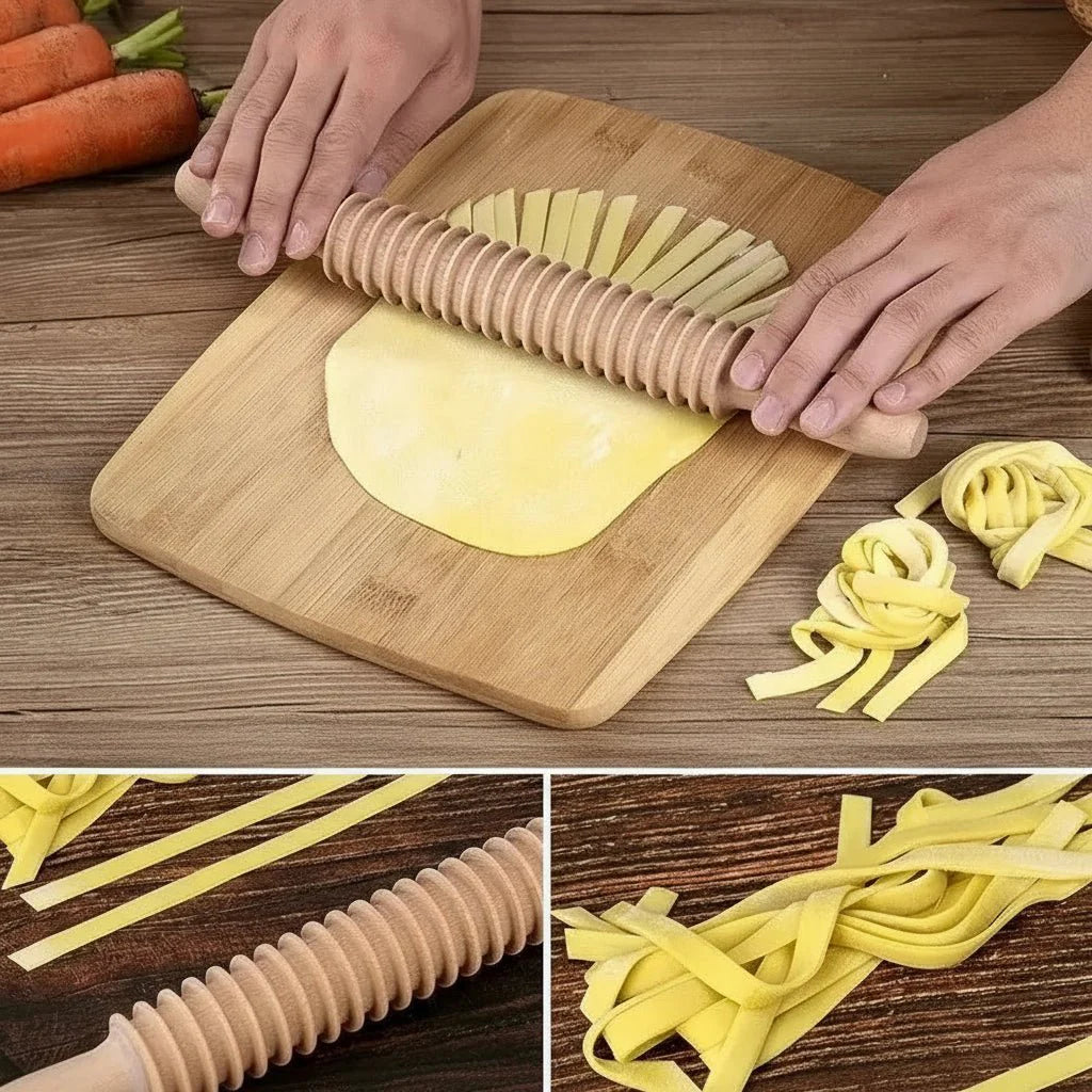 PASTORIA – Premium Beech Wood Pasta Board & Gnocchi Tool Set