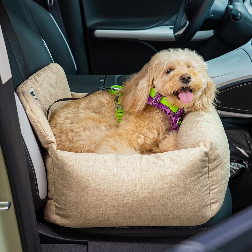 PAWDRIVE – Large Washable Dog Car Bed with Anti-Slip Bottom and Secure Attachment