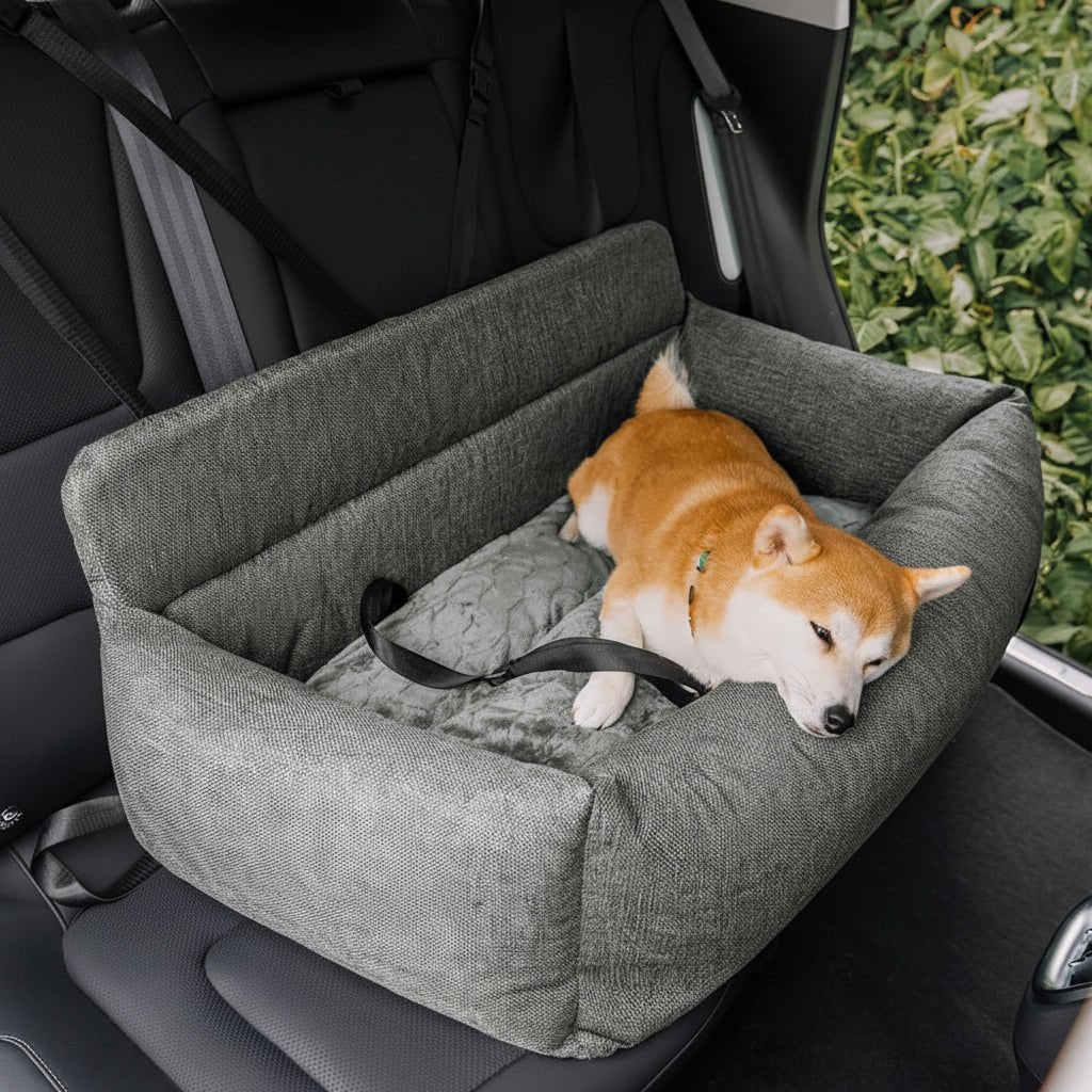 PAWDRIVE – Large Washable Dog Car Bed with Anti-Slip Bottom and Secure Attachment