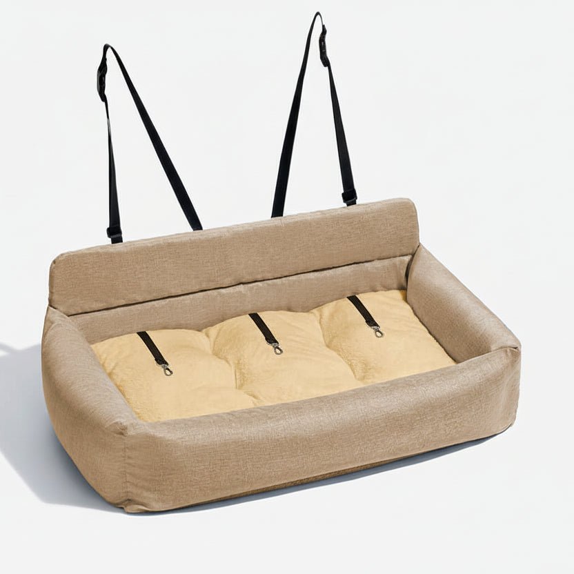 PAWDRIVE – Large Washable Dog Car Bed with Anti-Slip Bottom and Secure Attachment