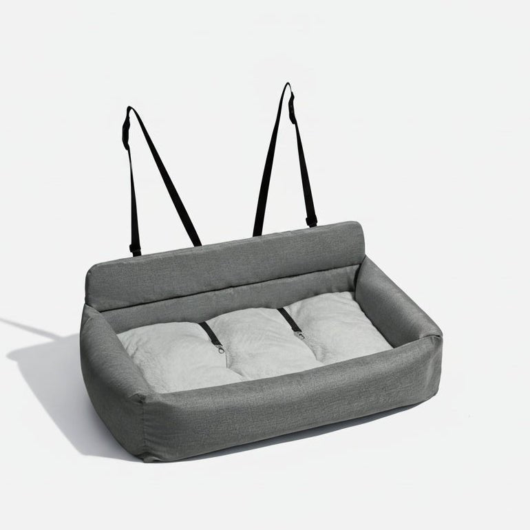 PAWDRIVE – Large Washable Dog Car Bed with Anti-Slip Bottom and Secure Attachment