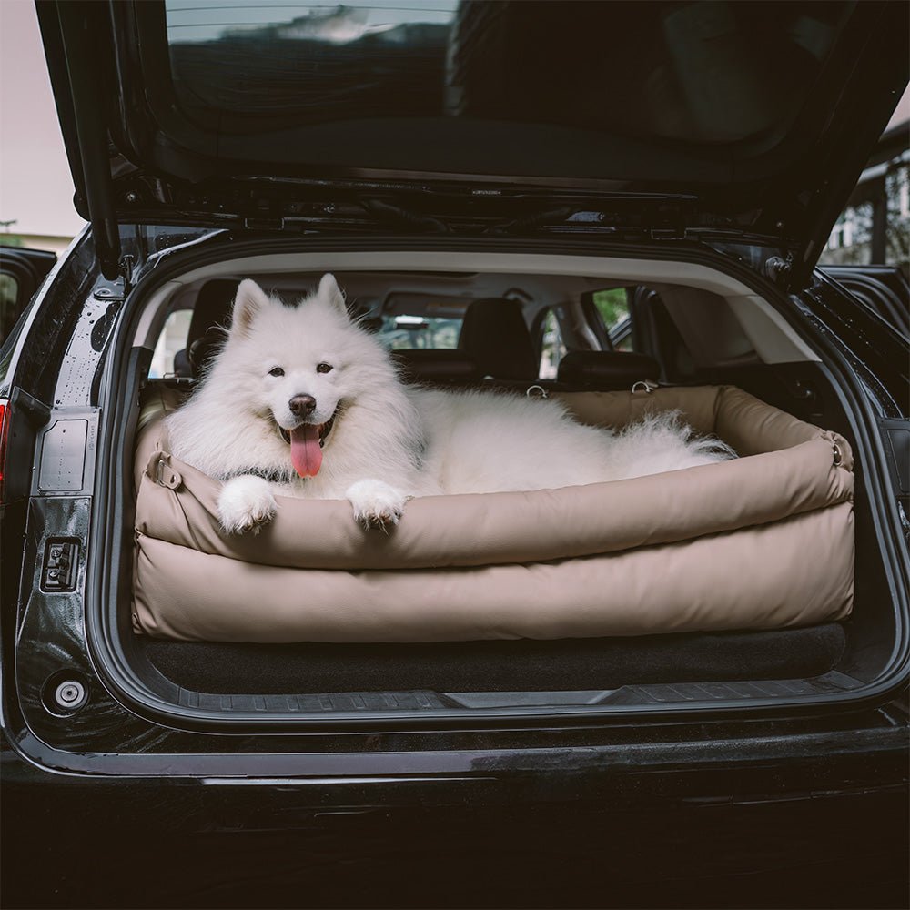 PAWPRESTIGE – Large Dog Car Seat Bed in Faux Leather with Premium Finish