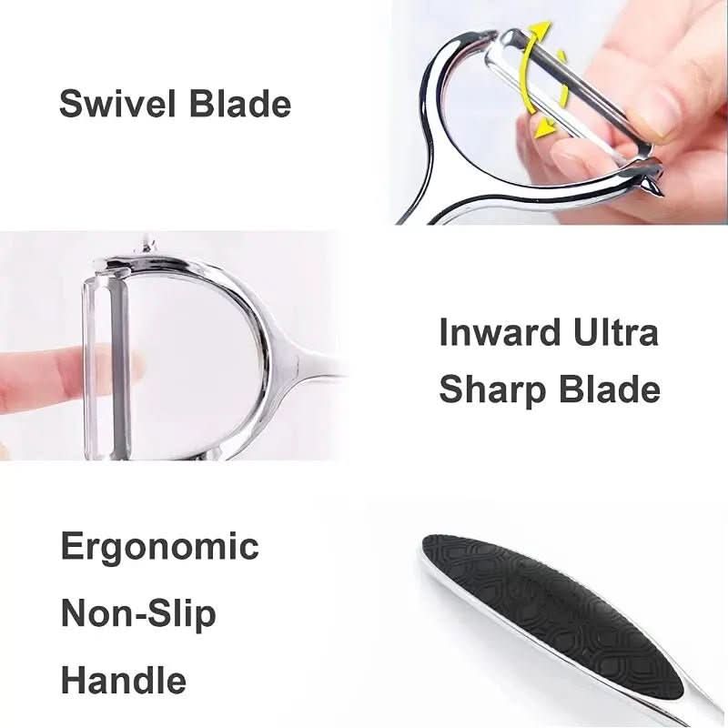PeelMate Pro – Comfortable, Non-Slip Stainless Steel Peeler for Effortless Prep