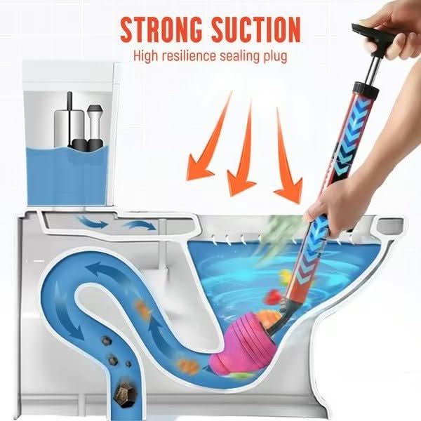PLUNGAIR – High-Pressure Toilet Unblocker for Effective Clog Removal