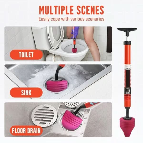 PLUNGAIR – High-Pressure Toilet Unblocker for Effective Clog Removal