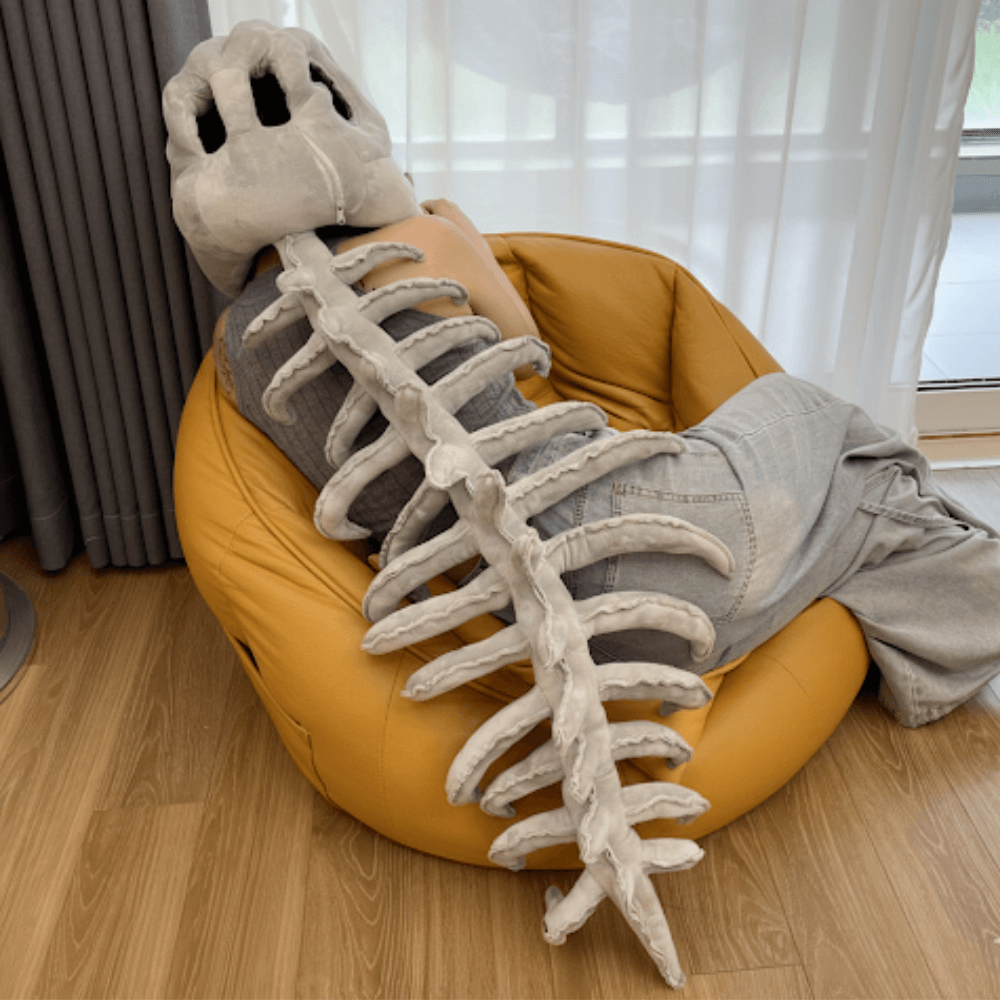 Plush Dinosaur Costume Beanie with Teeth and Tail