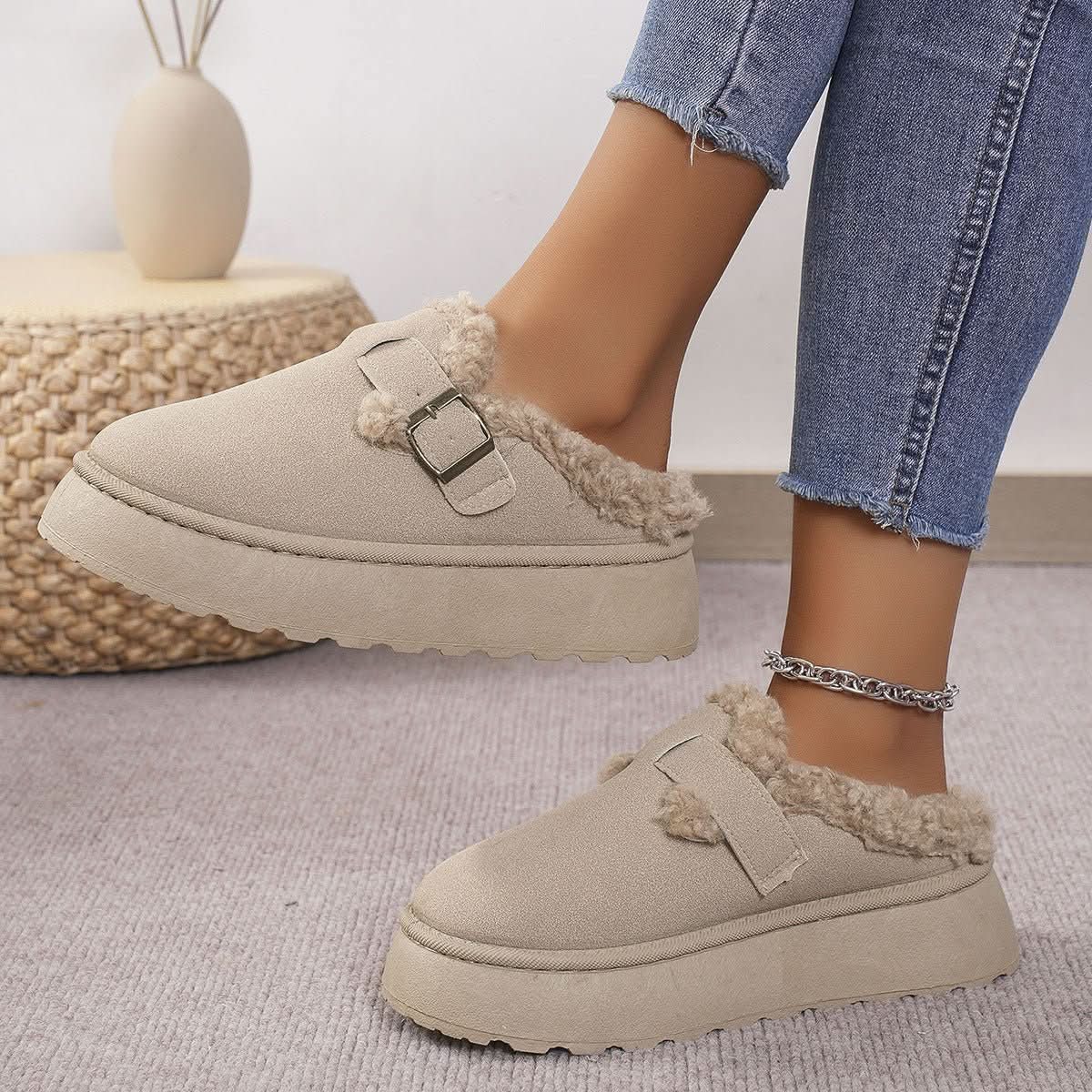 PLUSHORIA – Cozy Plush House Slippers for Women
