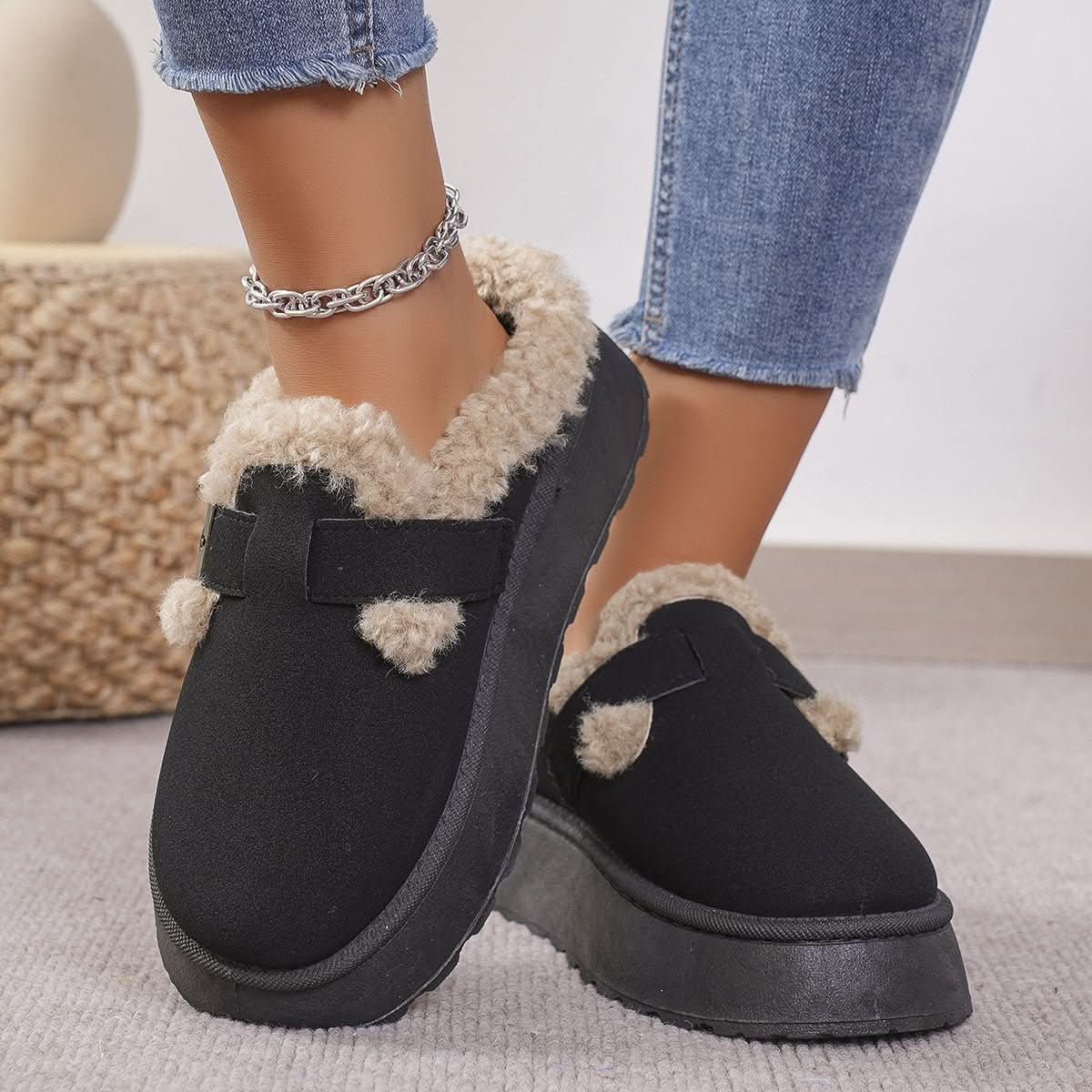 PLUSHORIA – Cozy Plush House Slippers for Women