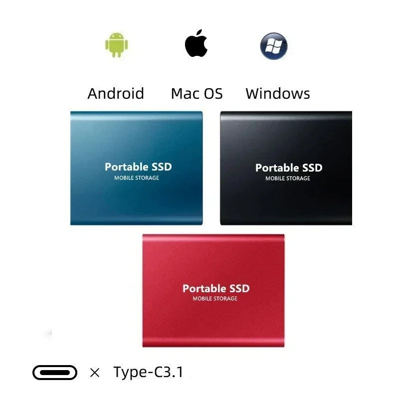 Portable External SSD USB-C Solid State Drive