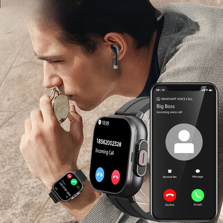 Next-Gen Smartwatch with Built-In Earphones – Call, Track, Play, Monitor in One