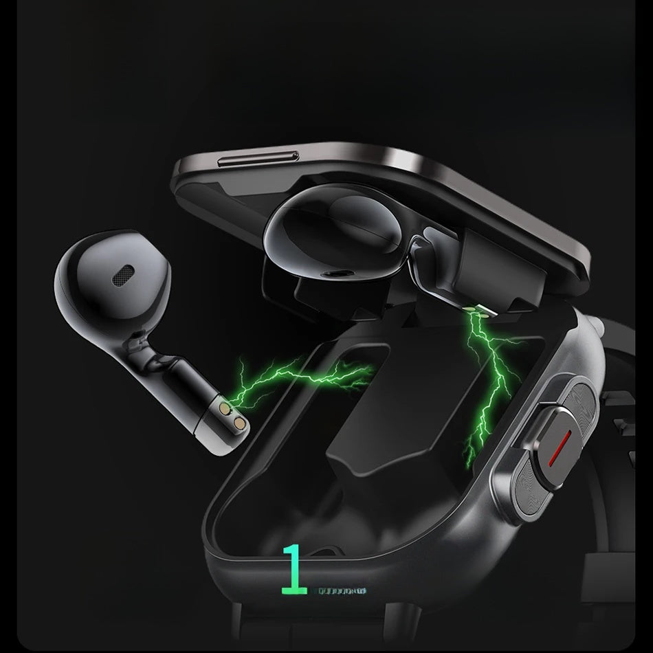 Next-Gen Smartwatch with Built-In Earphones – Call, Track, Play, Monitor in One
