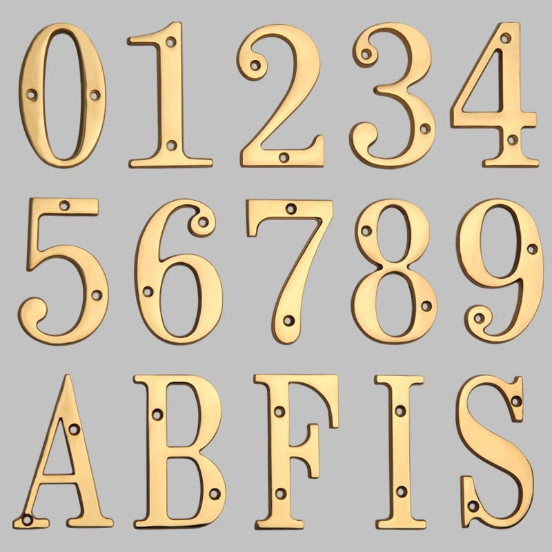 Gillian Gold House Numbers