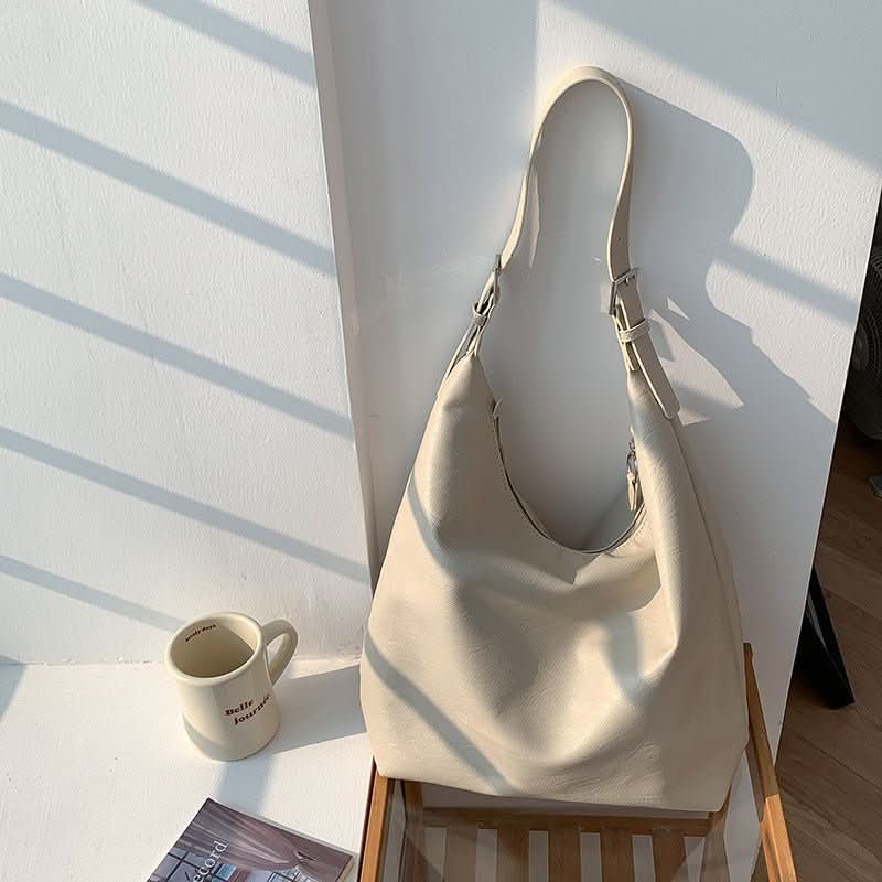 PUFFYPOUCH – Soft PU Leather Dumpling Tote for a Playful, Chic Look