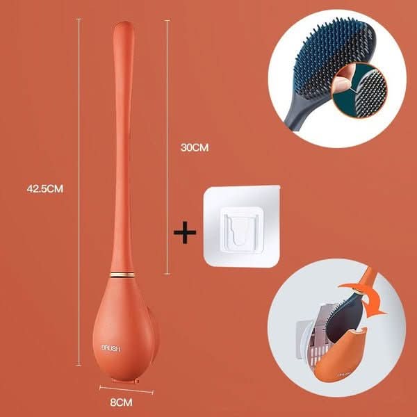 PureScrub – Hygienic Silicone Toilet Brush with Holder
