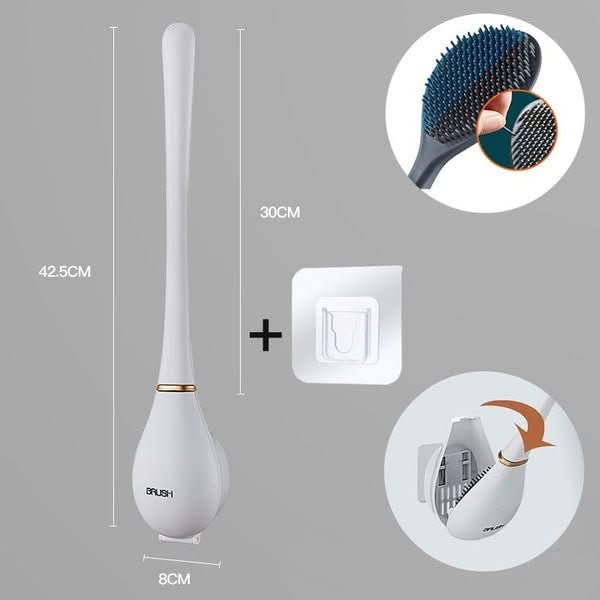 PureScrub – Hygienic Silicone Toilet Brush with Holder