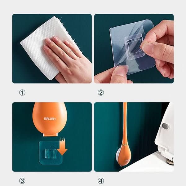 PureScrub – Hygienic Silicone Toilet Brush with Holder