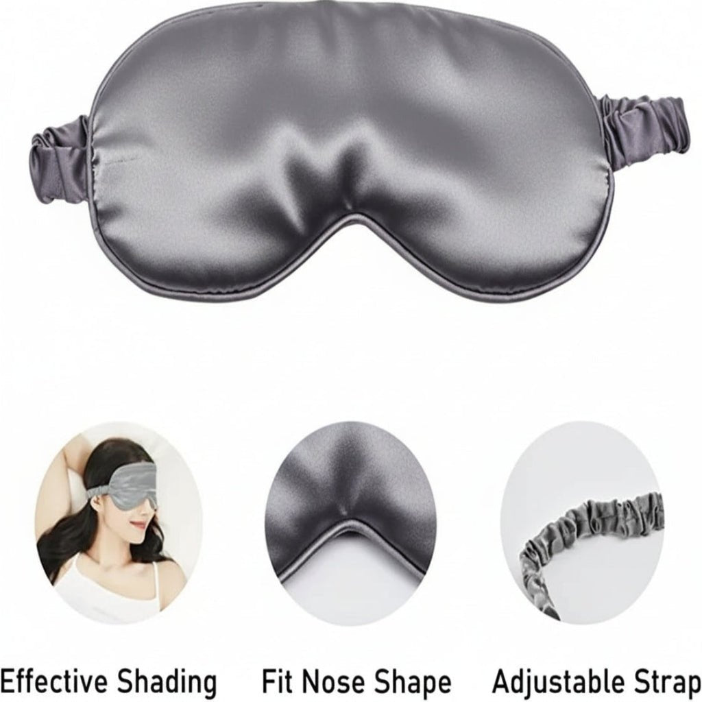 QUIETSHADE – Lightweight Silk-Feel Sleep Mask for Restful Darkness