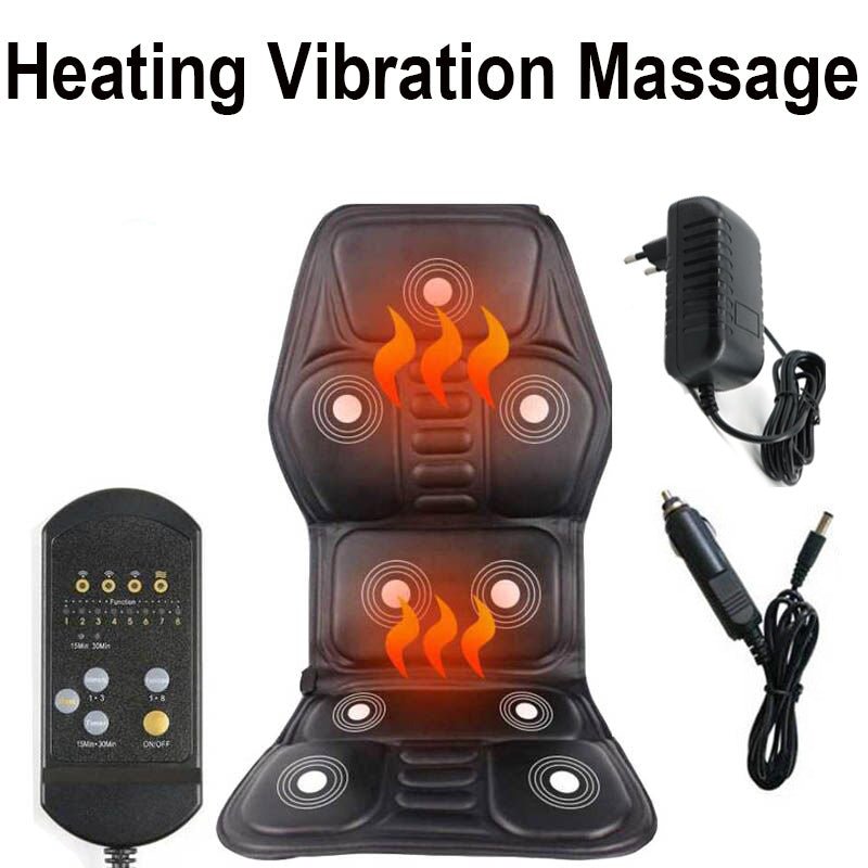 Relaxcushion Electric Back Massager – Vibrating Massage Cushion with Heat Function – Ergonomic Design for Home, Office, Travel Use
