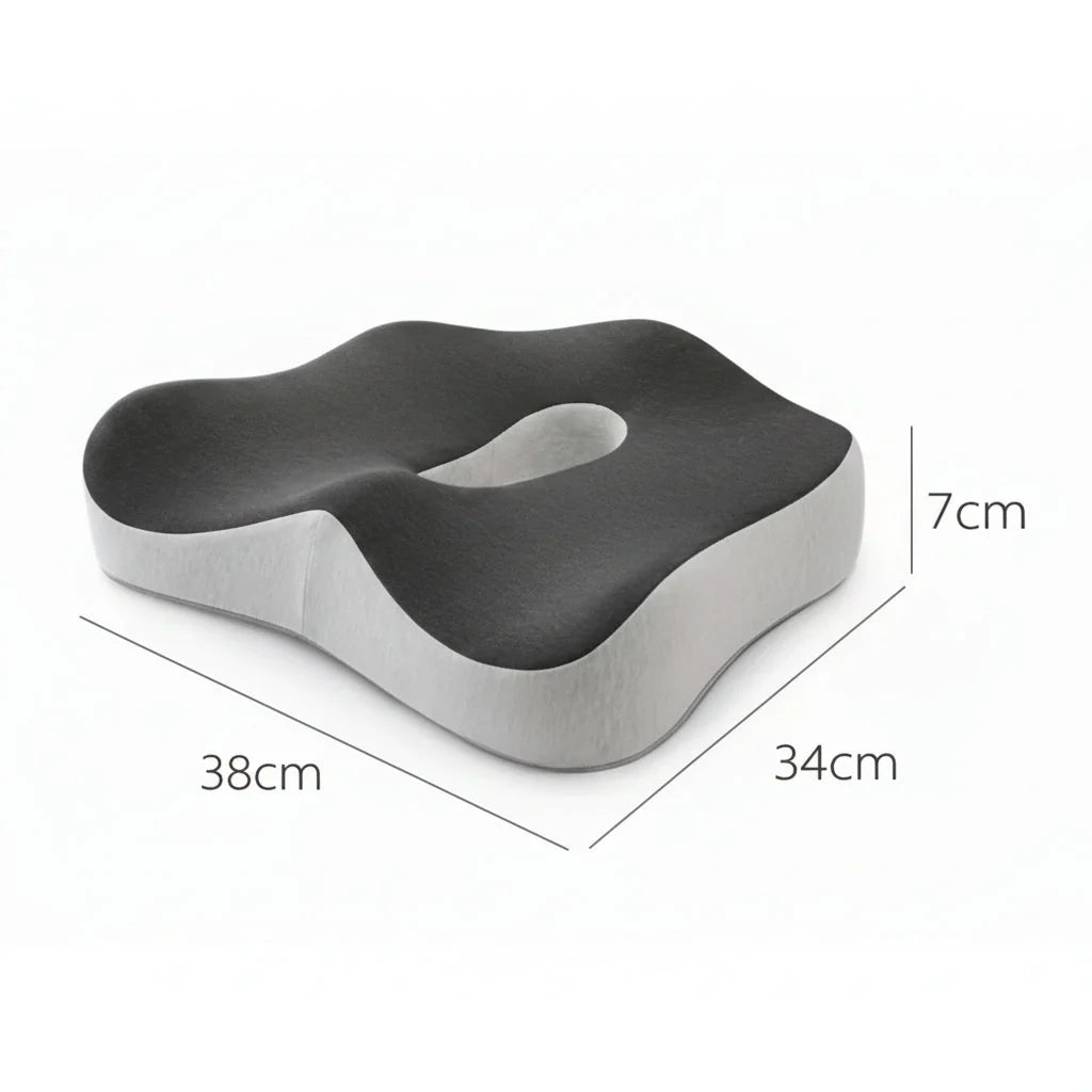 RELIEVIA – Orthopedic Seat Cushion with Bamboo Charcoal for Long Sitting Comfort