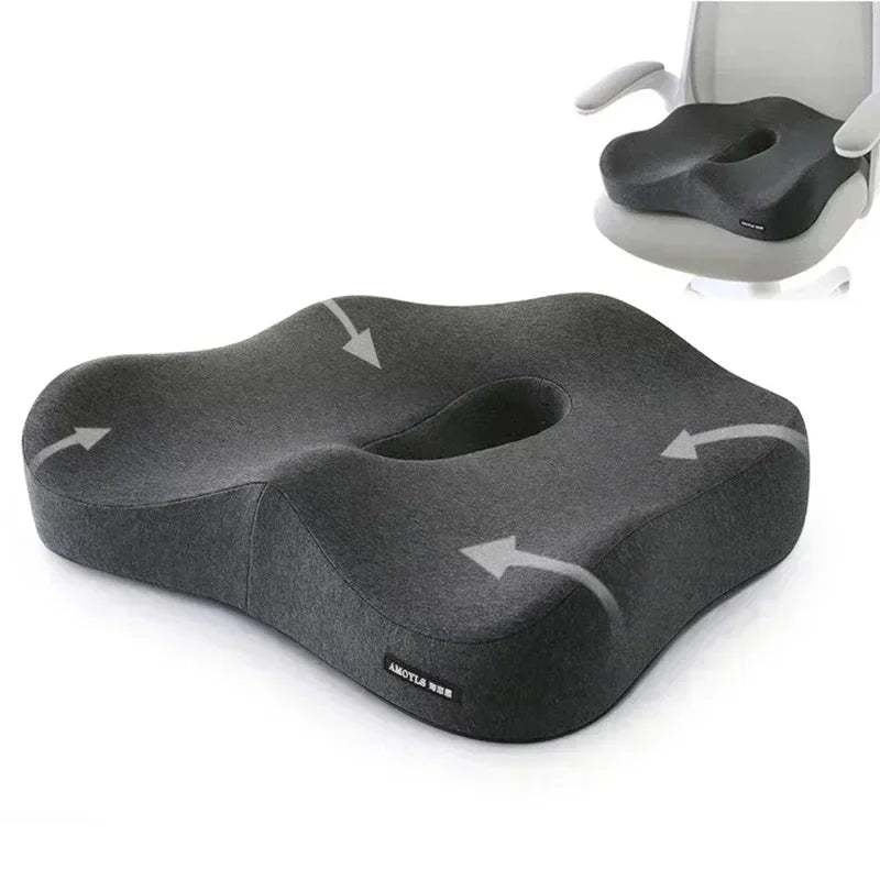 RELIEVIA – Orthopedic Seat Cushion with Bamboo Charcoal for Long Sitting Comfort