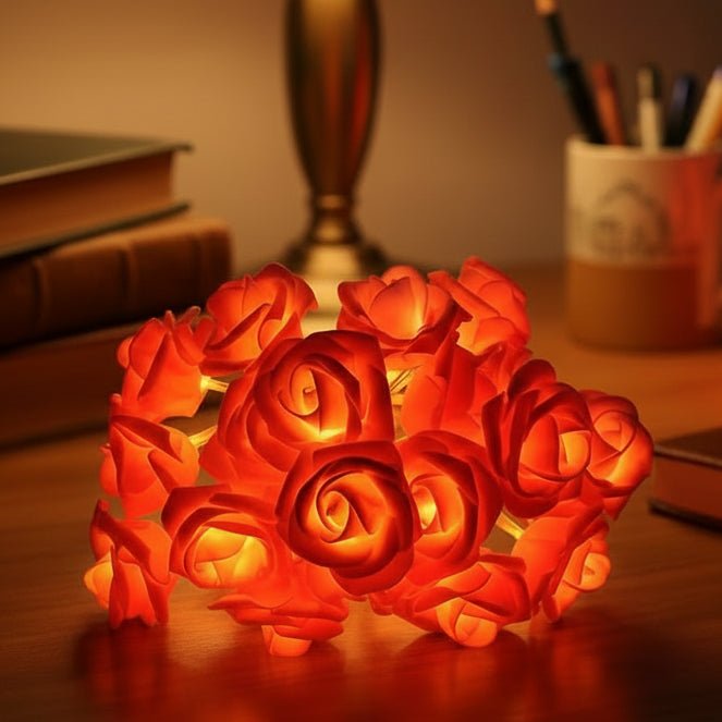 ROMANTICA – Artificial Rose Fairy Lights Battery-Operated for Valentine’s Day and Soft Romantic Lighting
