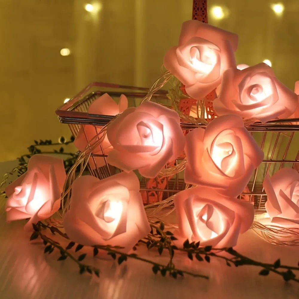 ROMANTICA – Artificial Rose Fairy Lights Battery-Operated for Valentine’s Day and Soft Romantic Lighting