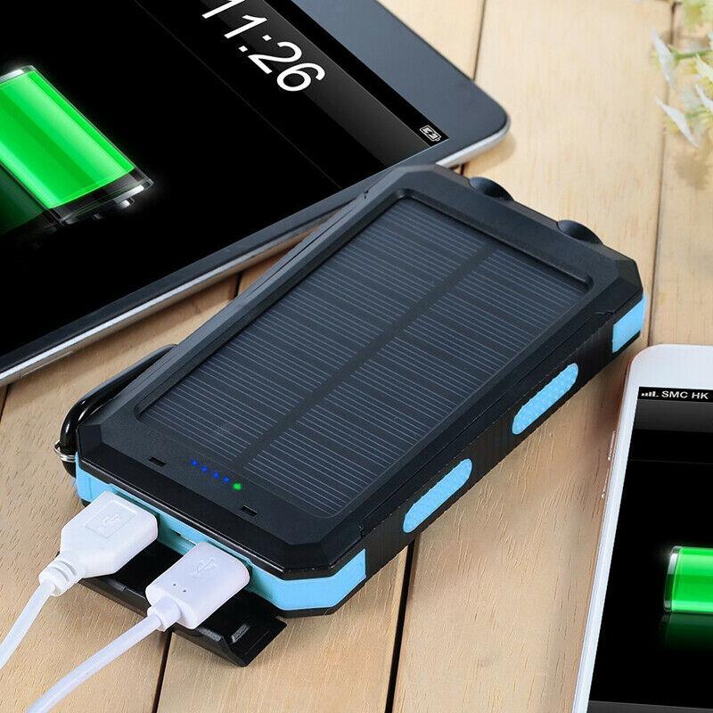 Solar Power Bank Waterproof Dual USB Charger