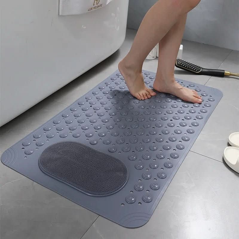 SAFEGRIP SHOWER MAT – Non-Slip Mat with Built-In Foot Scrubber for Safe & Hygienic Showers