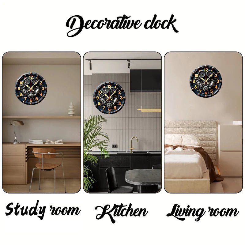 SCANDI QUIETRA – Silent Wooden Wall Clock for Home & Office Decor