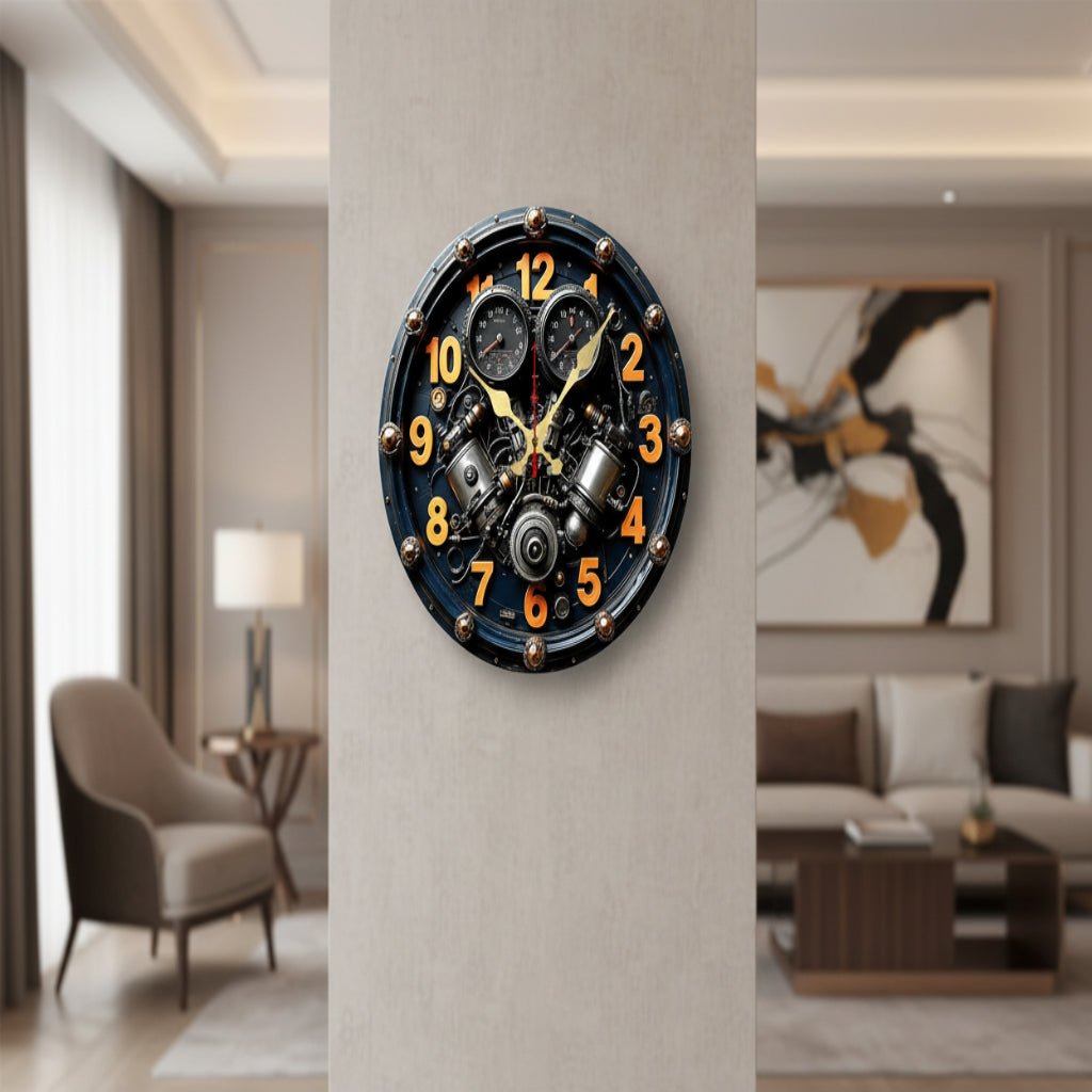 SCANDI QUIETRA – Silent Wooden Wall Clock for Home & Office Decor