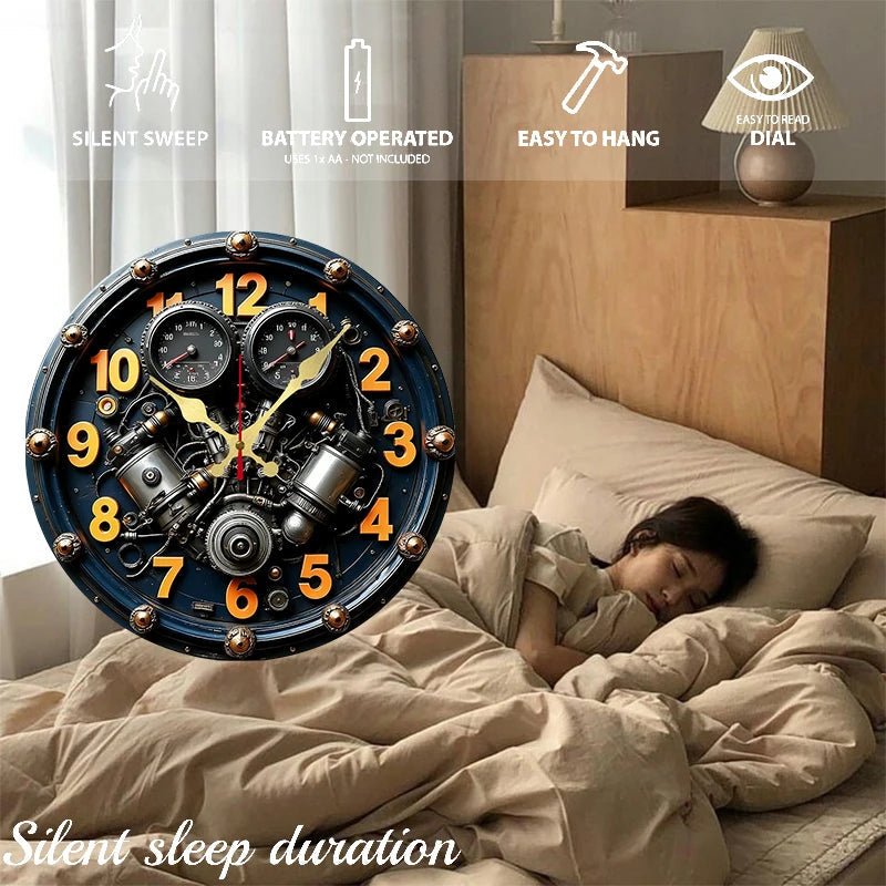 SCANDI QUIETRA – Silent Wooden Wall Clock for Home & Office Decor