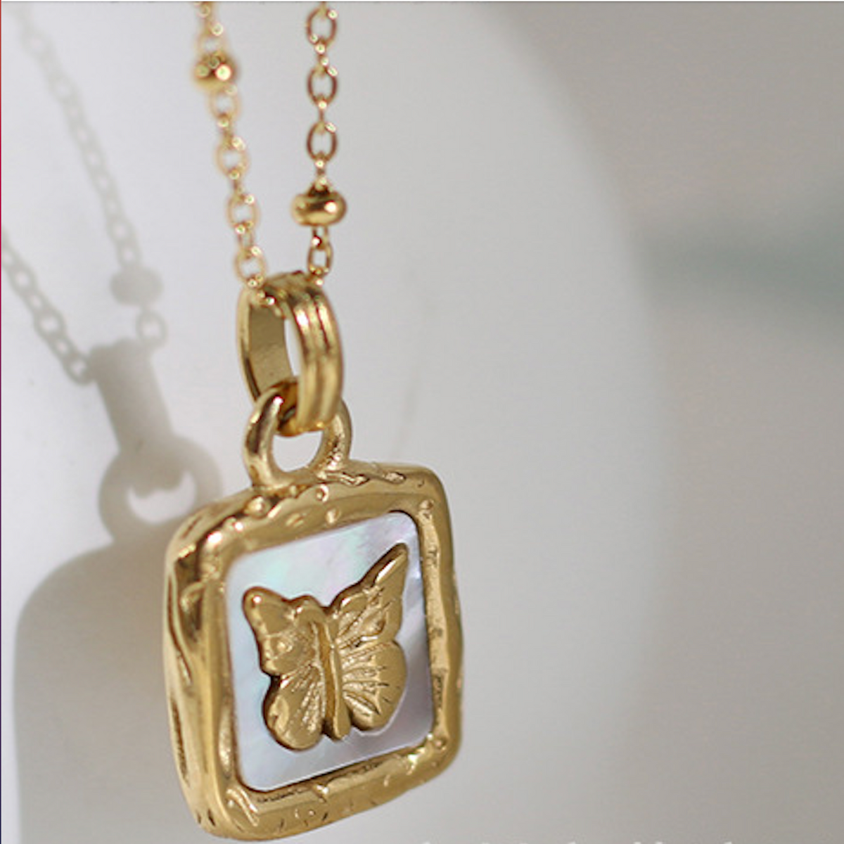 Butterfly shell necklace