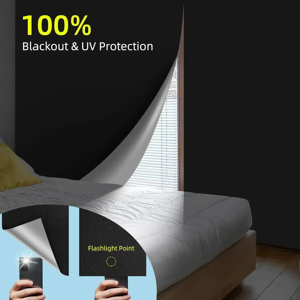 SHADELUX – Customizable Blackout Curtain with 100% Light Blocking