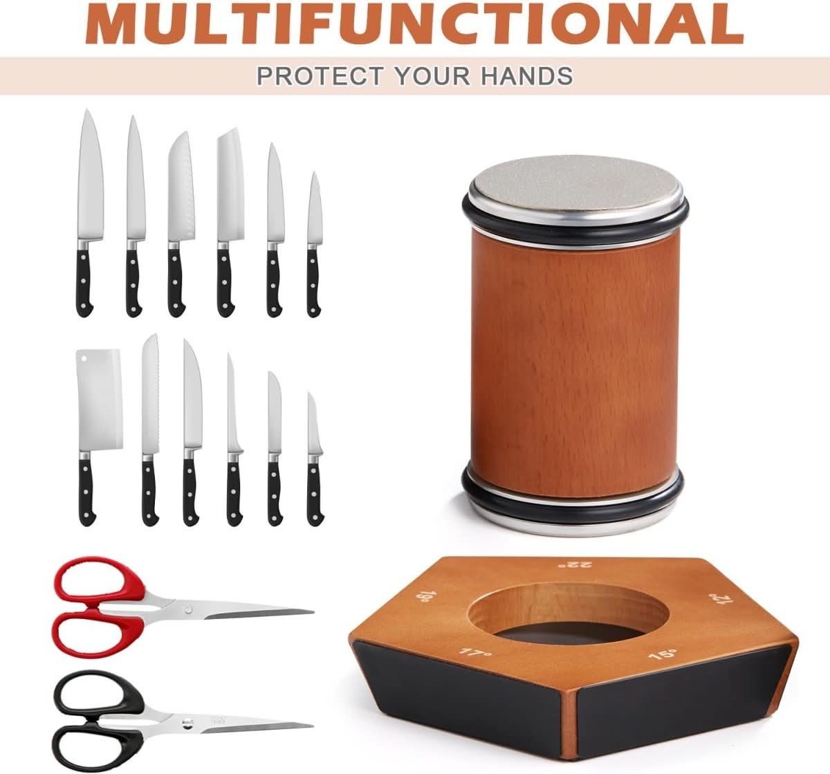SHARPROLL – Manual Diamond Roller Knife Sharpener for Effortless Precision