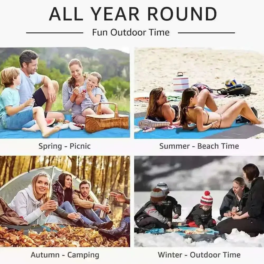 SHOREMAX – Extra Large Waterproof Beach Blanket for 5–7 People Outdoor Relaxation