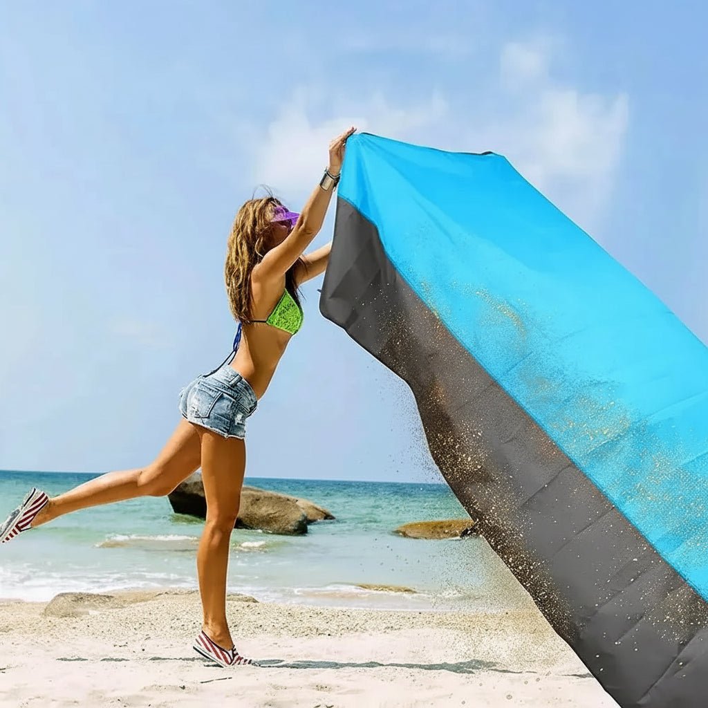 SHOREMAX – Extra Large Waterproof Beach Blanket for 5–7 People Outdoor Relaxation