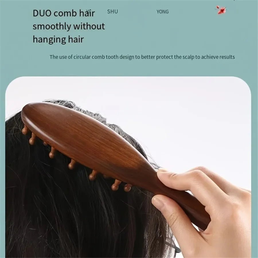 SILVAROSE – Rosewood Massage Comb for Scalp Stimulation & Pain Relief