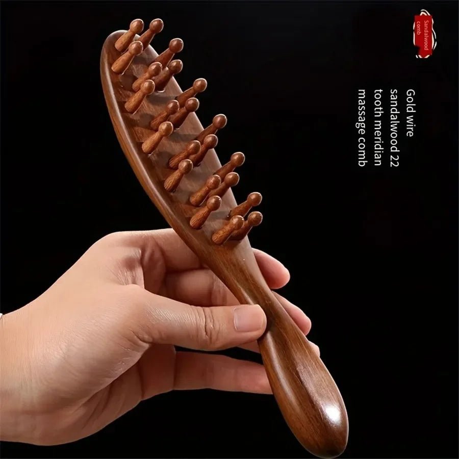 SILVAROSE – Rosewood Massage Comb for Scalp Stimulation & Pain Relief